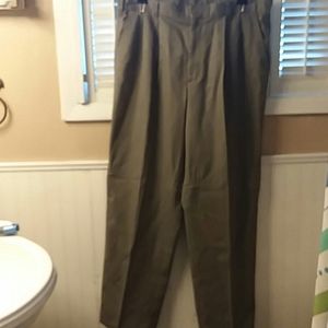 Men's dress slacks muted green
